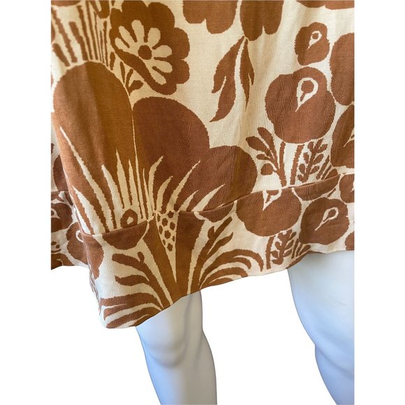Diane von Furstenberg Brown and Tan print 100% Silk Dress Size 4 - Picture 4 of 9